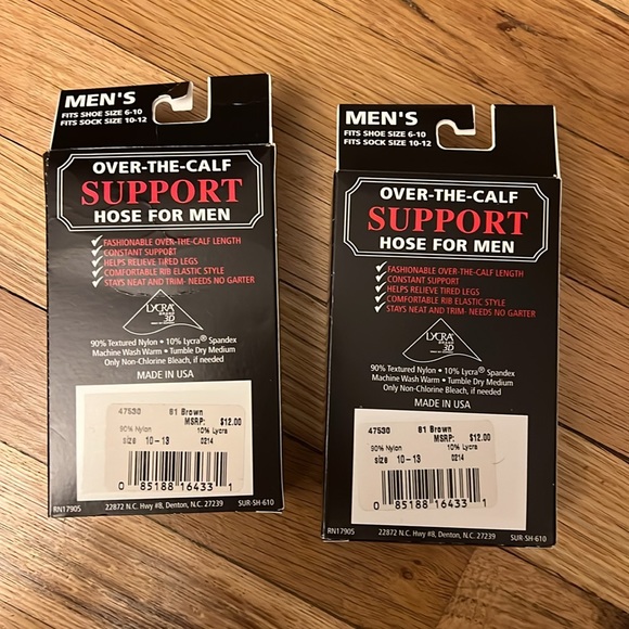 NWT Men’s Over The Calf Support Hose Compression Socks - Picture 2 of 6